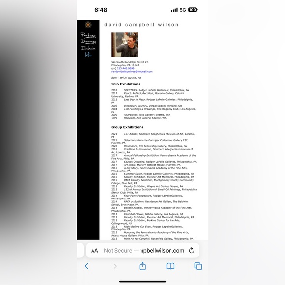 David Campbell Wilson | Selected Paintings 2003 - 2006 | art exhibition booklet - Picture 7 of 11